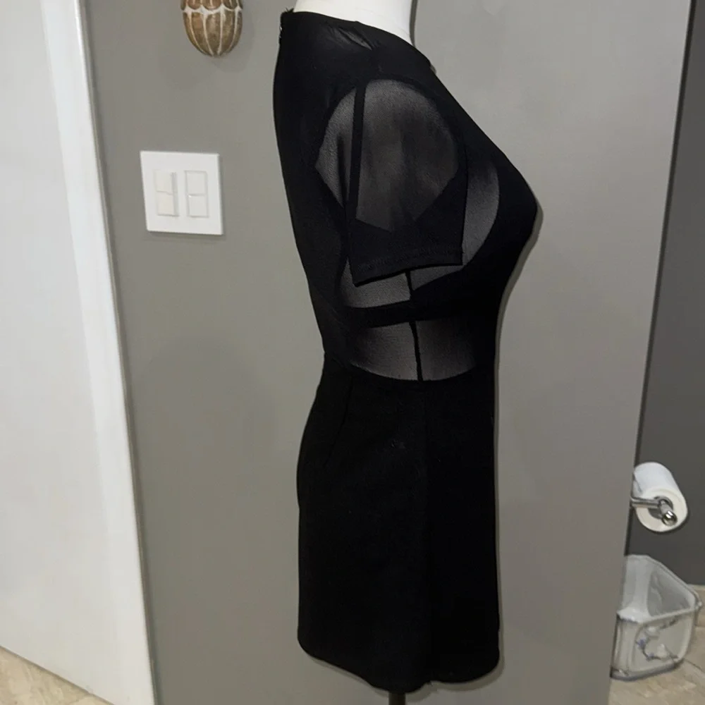 Black LBD w/sheer top & skort underneath. - Picture 4 of 8